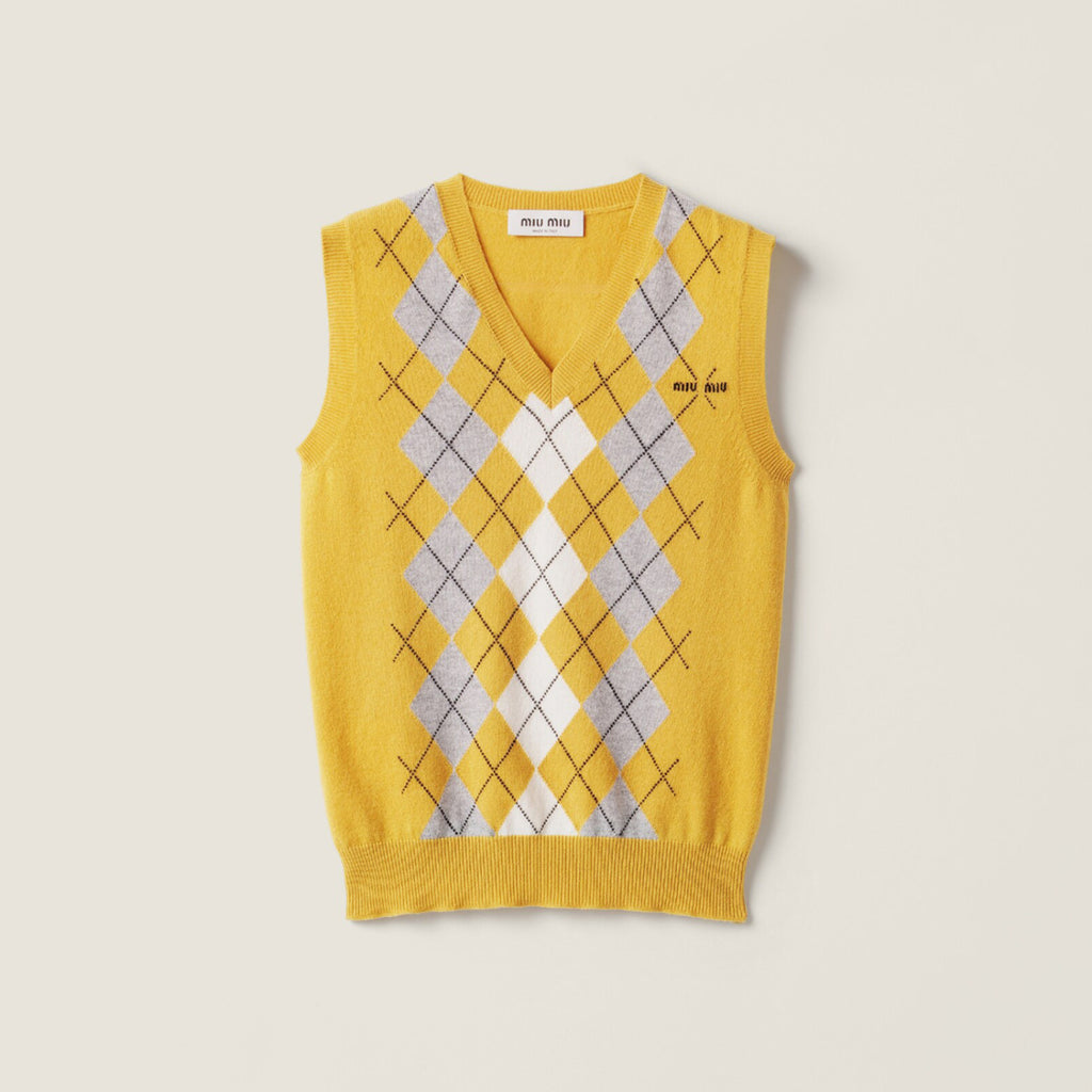 Women's Fall/winter Fashion Casual V-neck Letter Print Pullover Cashmere Vest #78463