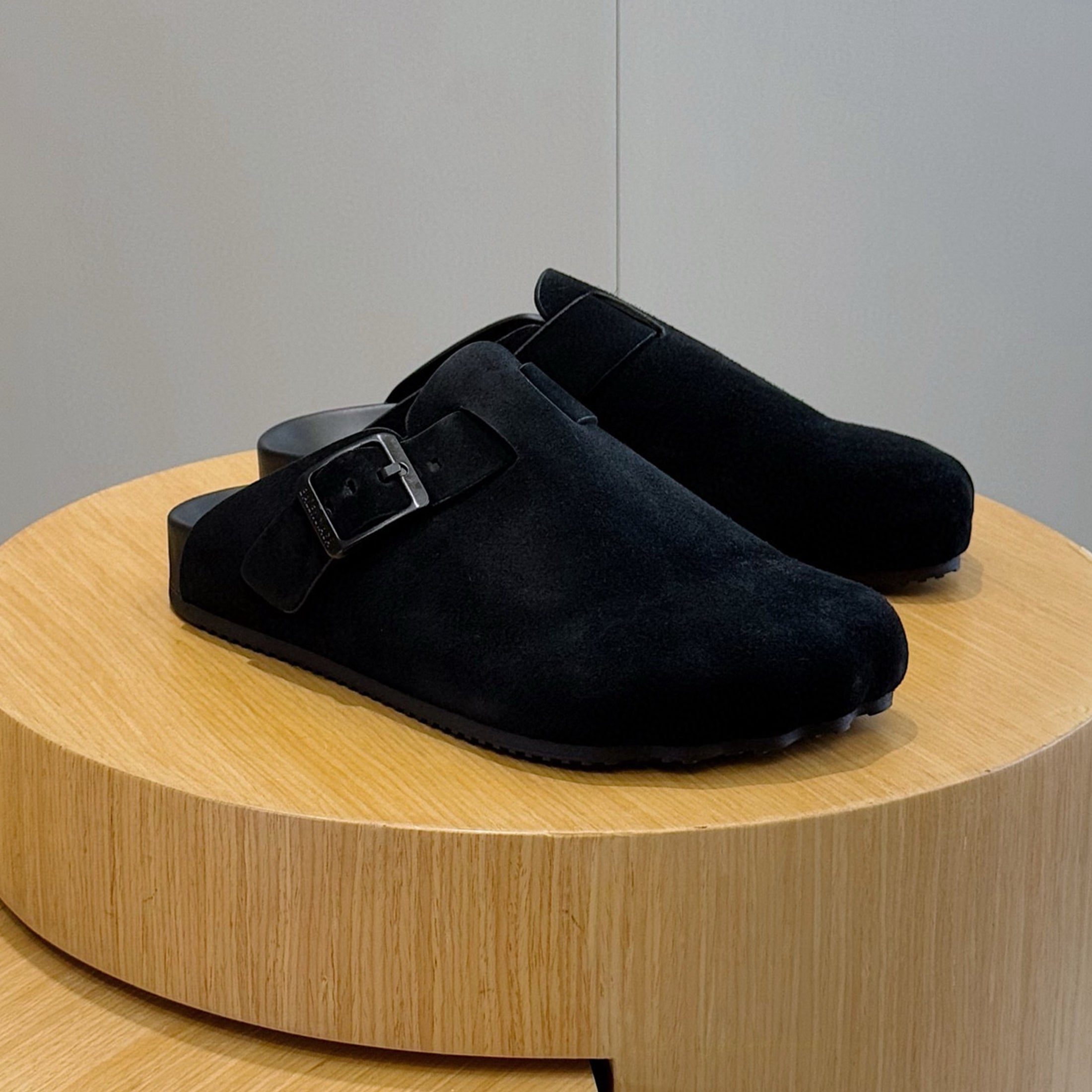 B Sunday Men's Mueller Shoes Cowhide Flat Birkenstocks Cork Retro Solid Color Fashion Trend Casual Shoes Slippers Ngvp #1972