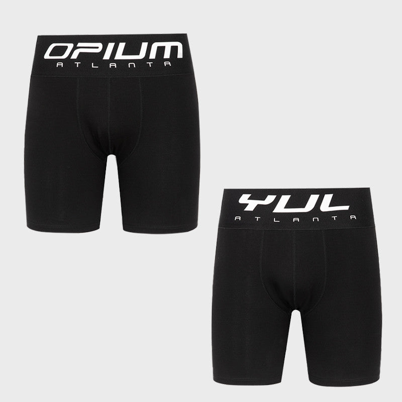 Opium Yvl Style Men's Playboicarti Webbing Cotton Elastic Breathable Long High Waisted Boxer Briefs Underpants Ngvp #1696