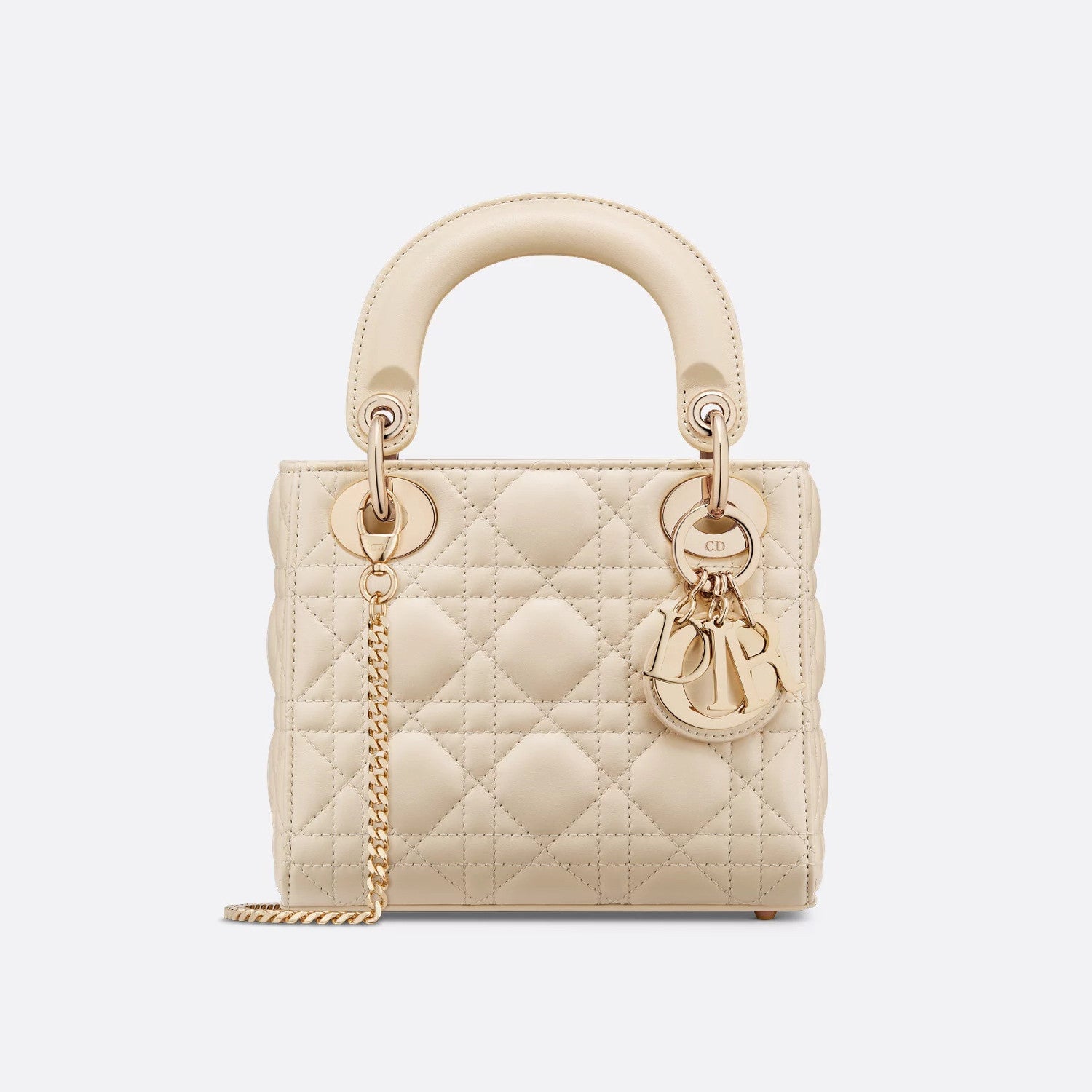 CD Lady Women's Solid Color Metal Pendant Removable Chain Shoulder Strap Wicker Pattern Sheepskin Leather Single Shoulder Crossbody Handbag Bag Bags #77461