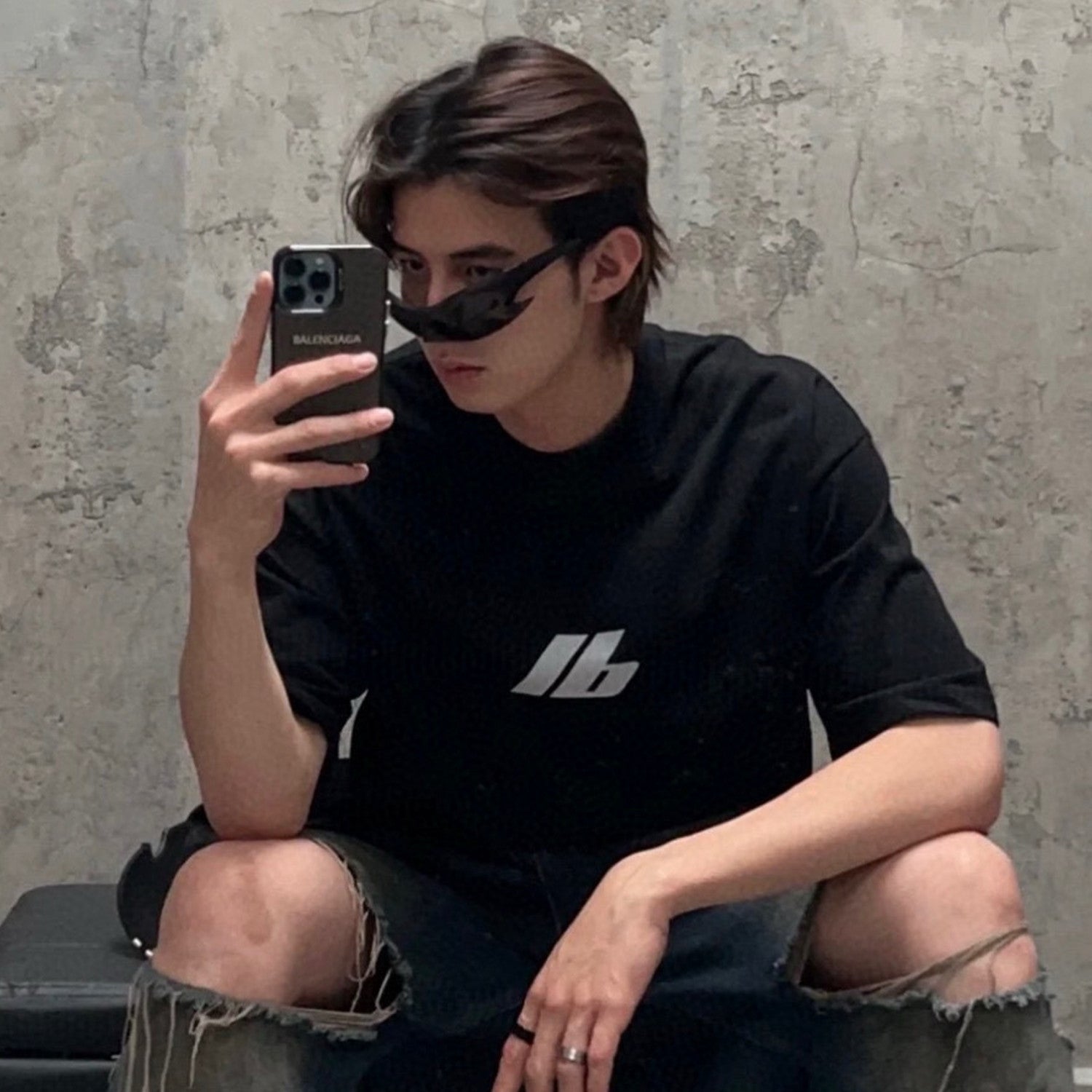 Men's Women's Solid Color Reflective Logo Letter Loose Short Sleeve T Shirt  #98338