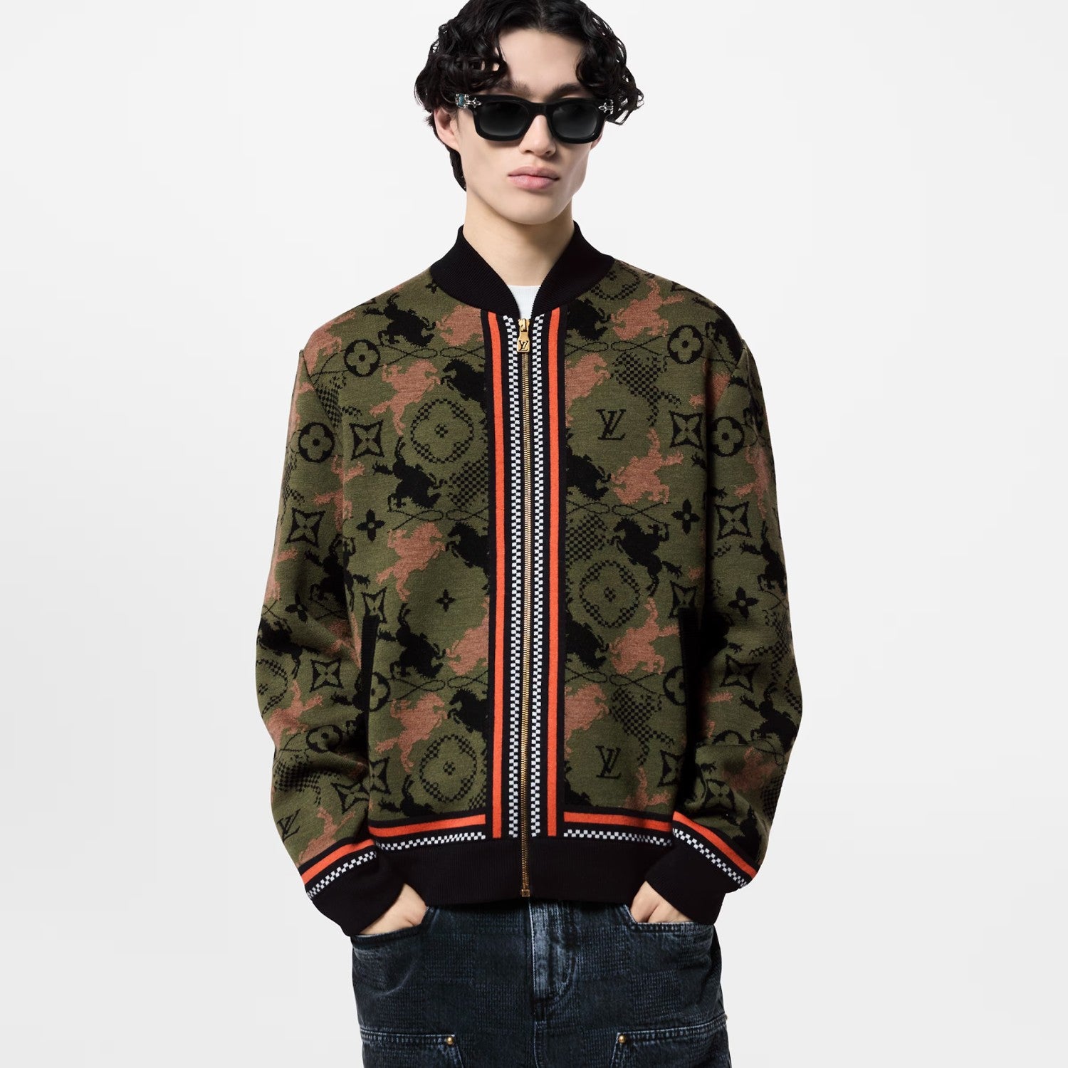 Men's Spring Autumn Solid Color Jacquard Pattern Sheep Wool Pilot Knit Long Sleeve Coat Jacket #71534