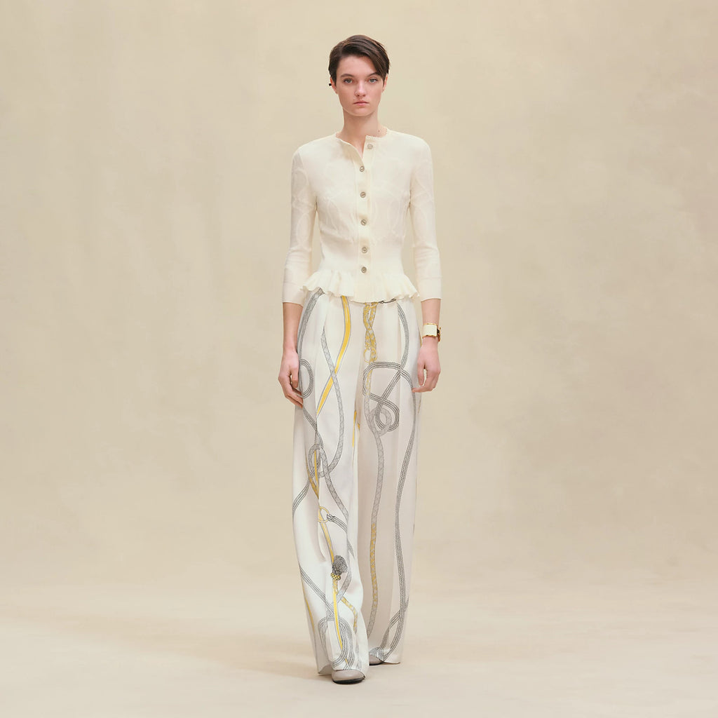 Palefroi Remix  Light Half-length Sleeves Cardigan Women's Knitted Elegant Lace Single Breasted Knit Sweater Fashion Casual Short Round Neck Sweater Cardigan Ngvp #2228