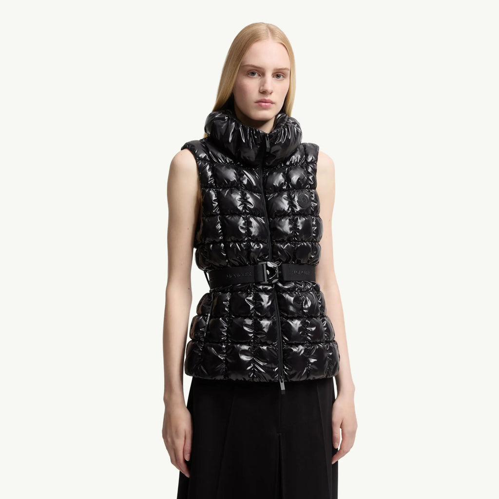 Emilion Women's Winter Fashion Casual Stand Collar Zipper Sleeveless Square Quilted Down Vest #78822