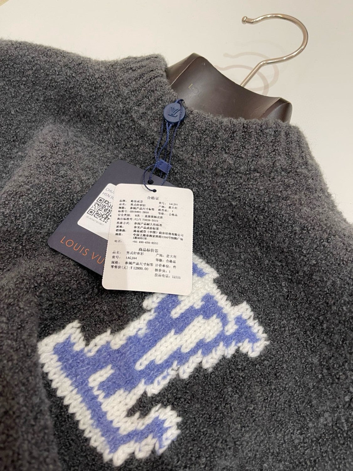 Men's Spring and Autumn Logo Printed Round Neck Pullover Long Sleeve Sweater #73968