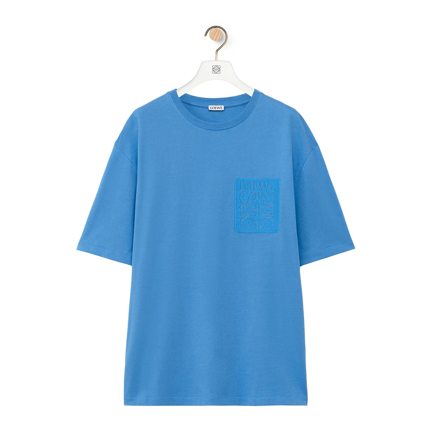 Men's Summer Pattern Embroidery Patch Pocket Casual Round Neck Short Sleeve T-Shirt #98665