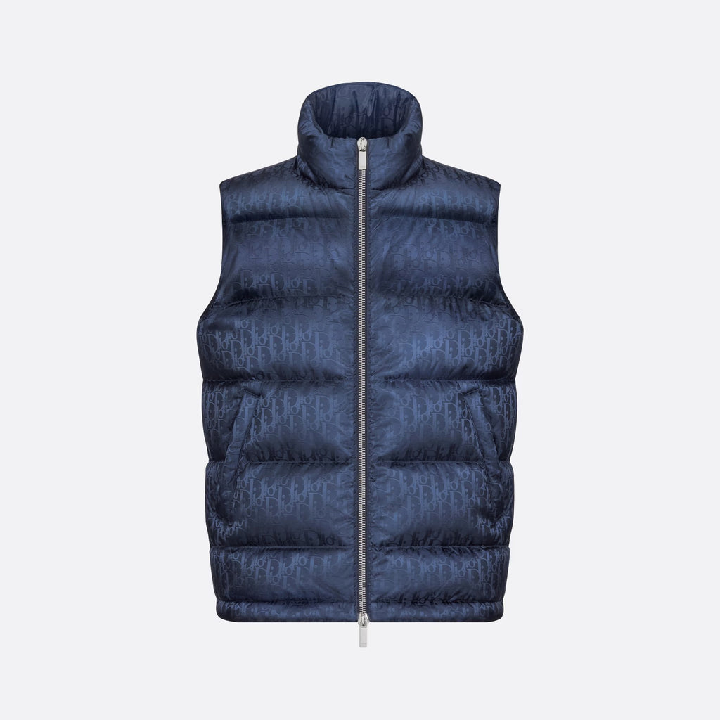 Oblique Sleeveless Down Jacket Zip Puffer Vest Men's Autumn And Winter Fashion Trend Sleeveless Warm Jacket #96497