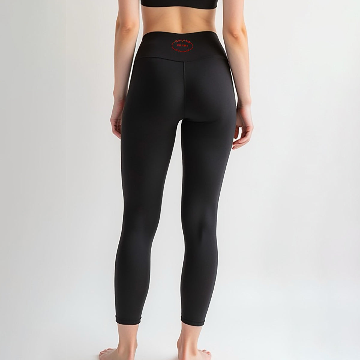 Women's Solid Colour High Stretch Nylon Fibre Fabric Yoga Pants #76776