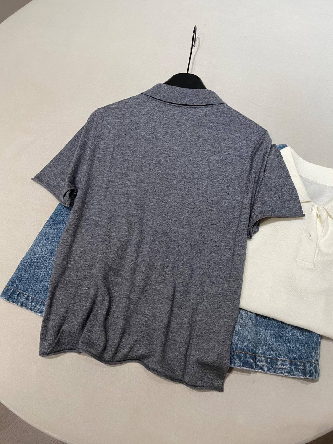 Monogrammed Polo Wool Knitted Short-Sleeve T-Shirt #194309