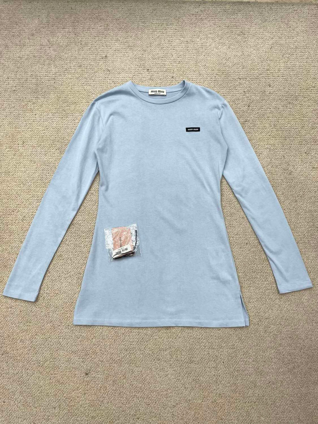 Women's Summer Clashing Color Embroidery Letter Logo Round Neck 3 Piece Layered T-Shirt Set  #73931