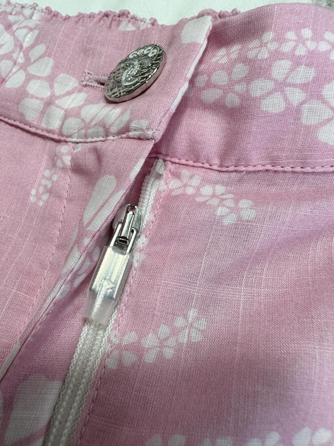 Women's CoCo Beach Collection Logo Printed Seasonal Solid Color Wide Leg Pants Casual Trousers #77266