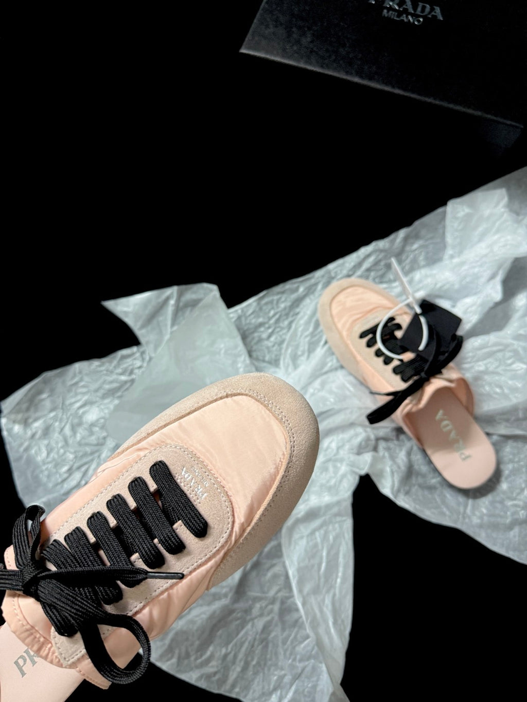 PR Women's Solid-color Nylon Fabric And Suede Low-top Lace-up Training Shoes #77761