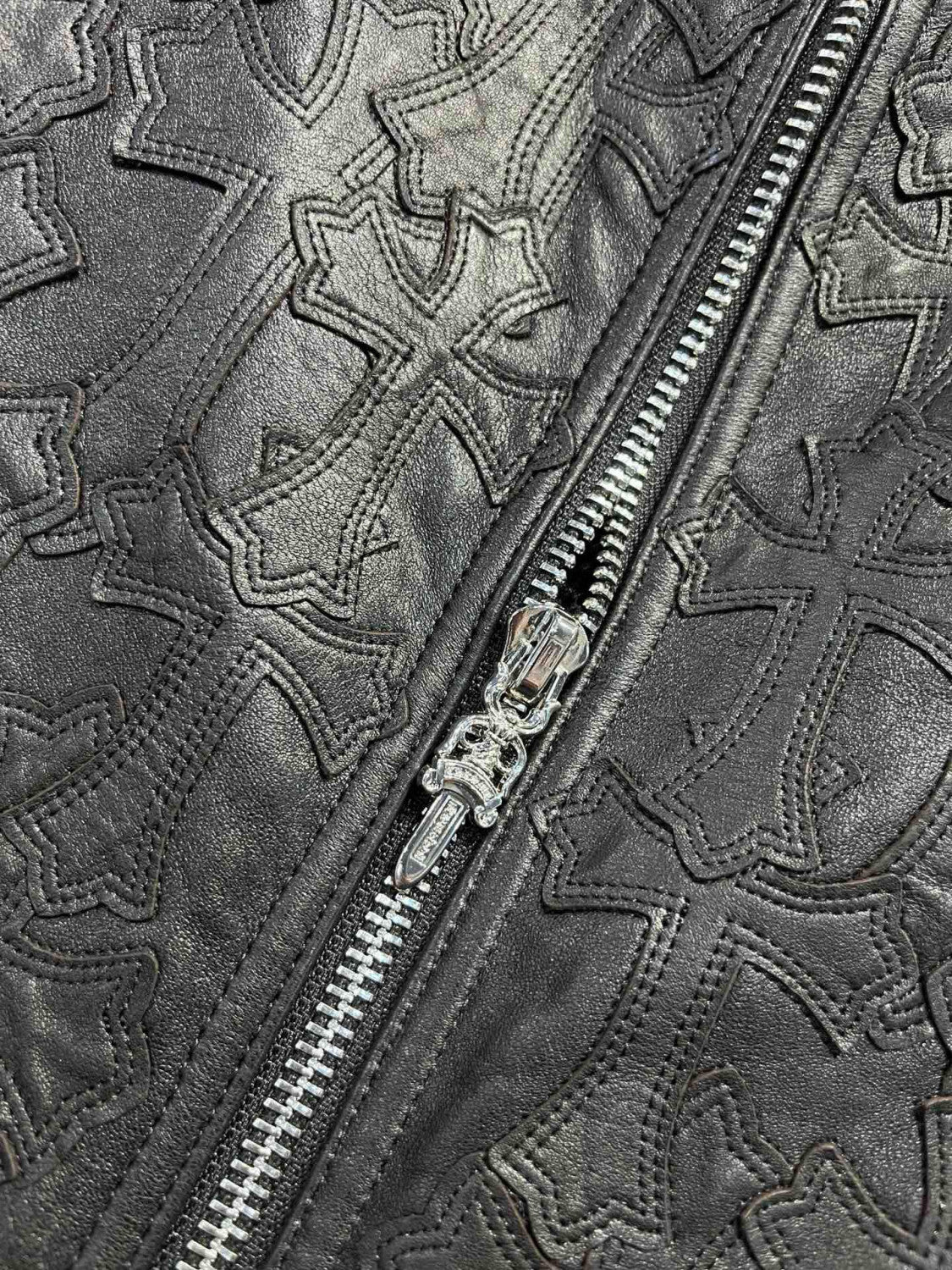 Men's Spring/Summer Dark Logo Leather Zipper Sleeveless Waistcoat Vest Jacket #98936