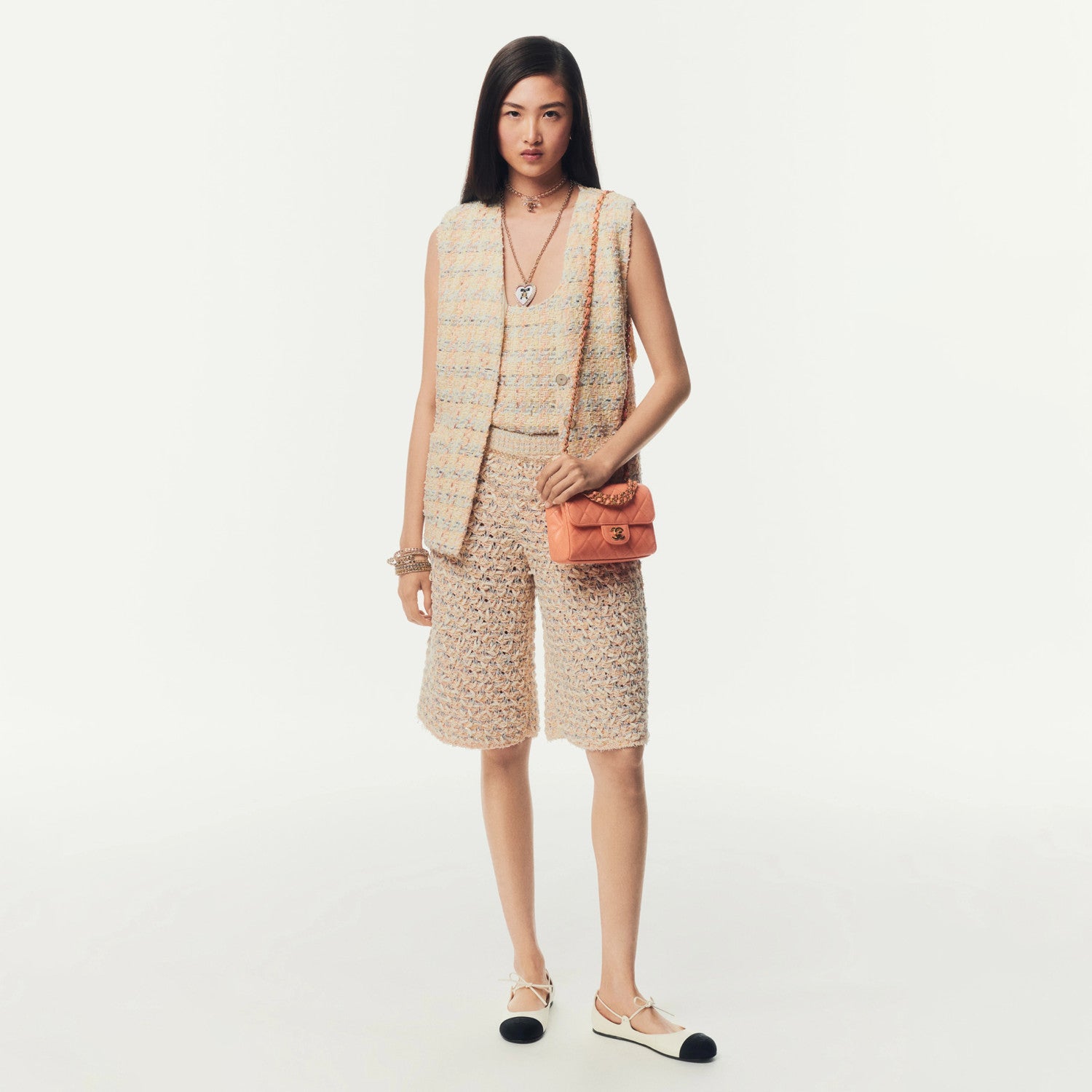 Women's Spring And Autumn Plaid Tweed Vest Jacket Fashion Temperament Elegant Single Breasted Sleeveless Jacket Ngvp #1577