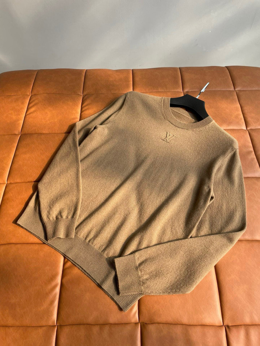 Men's Spring and Autumn Embossed Logo Solid Color Hooded Sweatshirt Pullover #97941