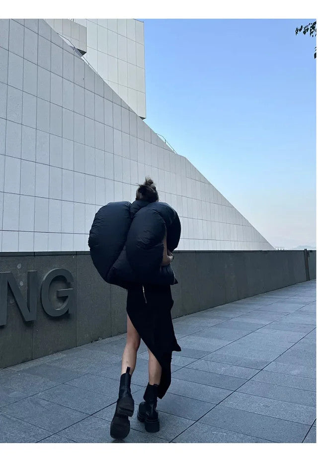 Men's Vintage Solid-Color Down Vest With Structured Silhouette Warm Oversized Collar Puffer Down Jacket Ngvp #2519