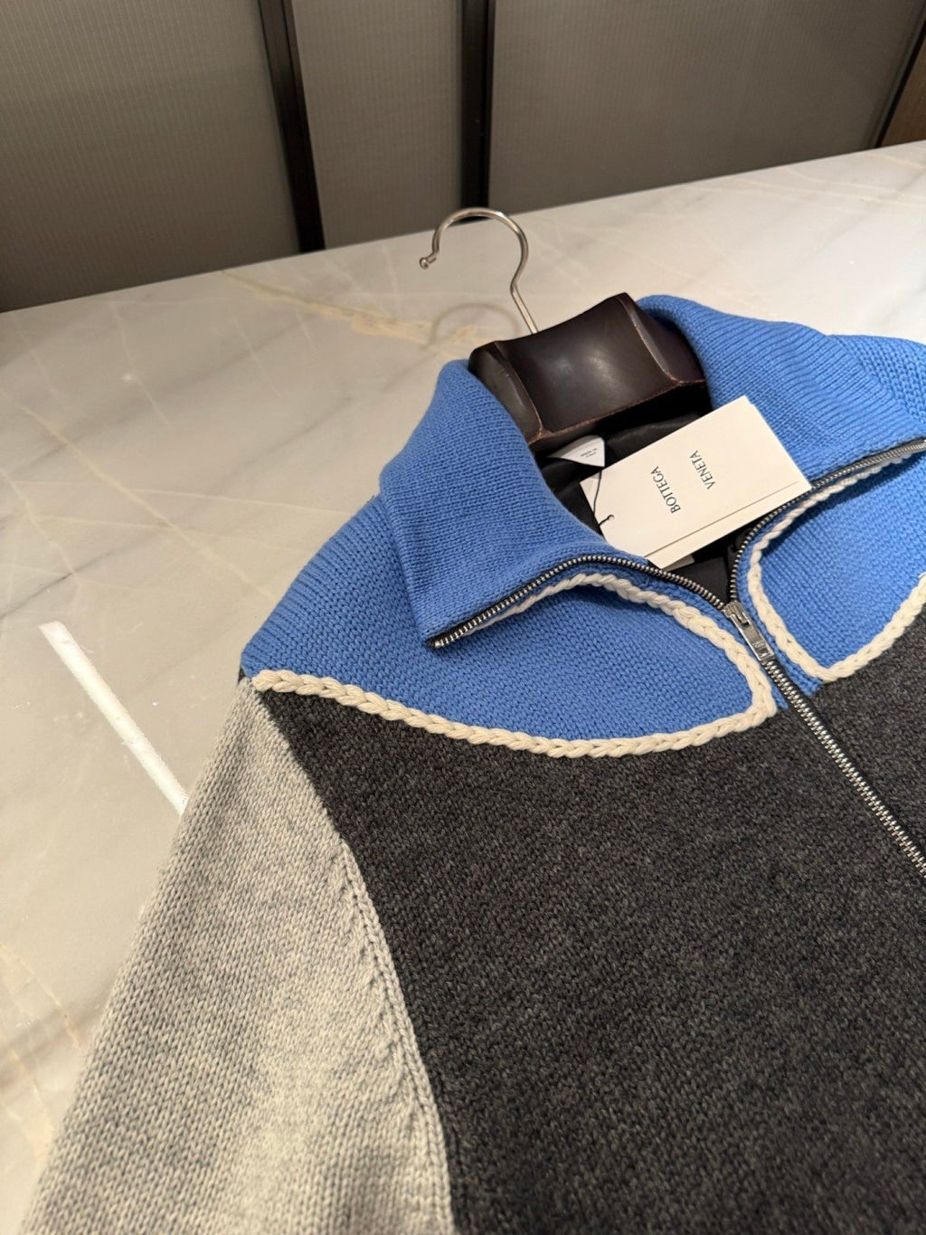 BV 2025 Men's Women's Color-Blocked Design Wool Knit Jacket #82542A