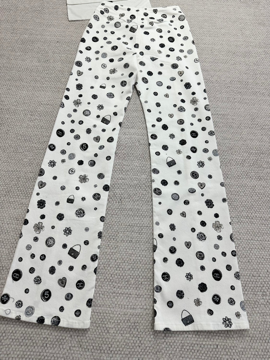 Women's Spring/Fall Fashion Casual Solid Color Classic Print Long Leg Denim Pants #78936