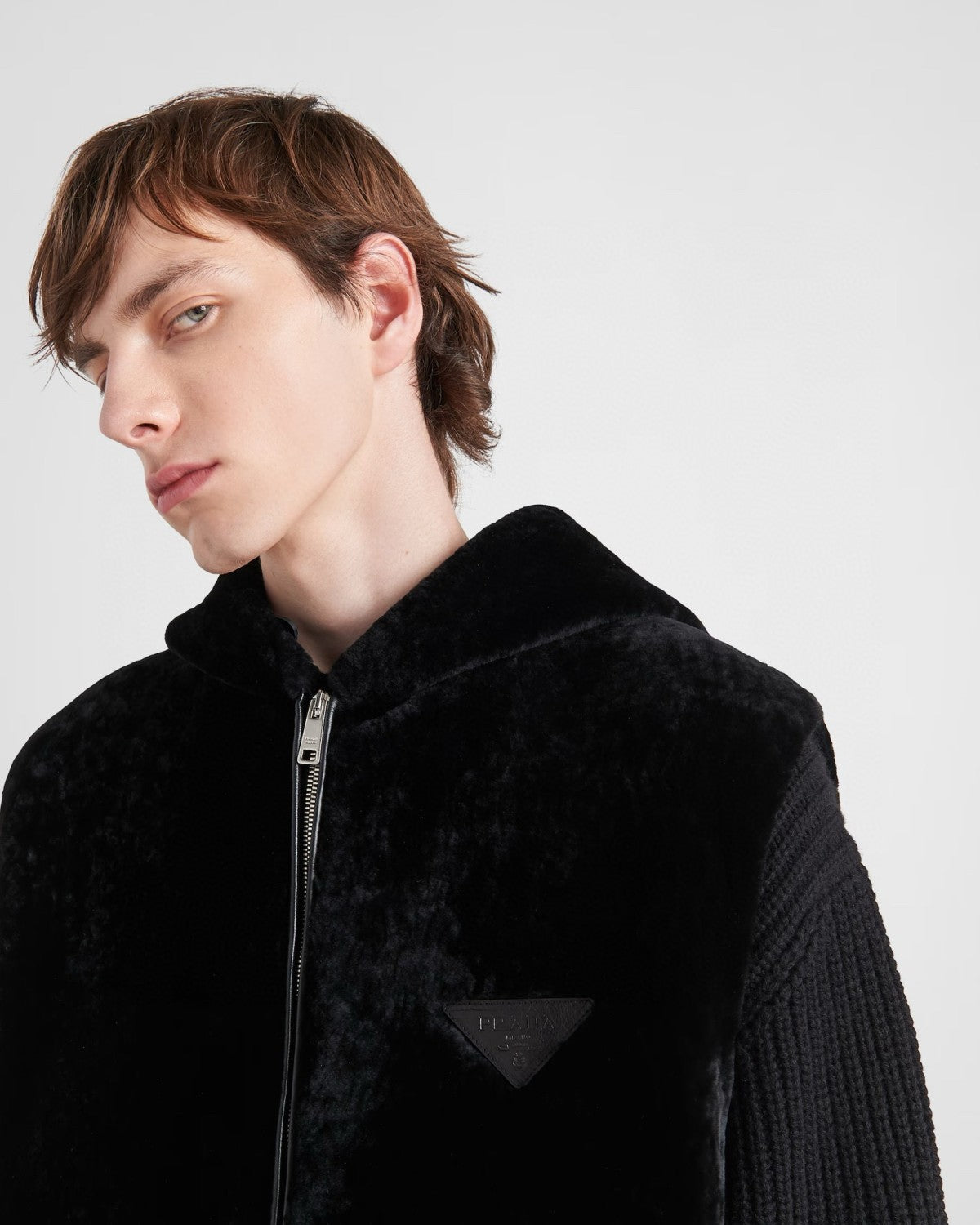 Wool Leather Men's Vest Black Fashion Trend Retro Sport Style Luxury Hooded Sleeveless Casual Jacket #71794