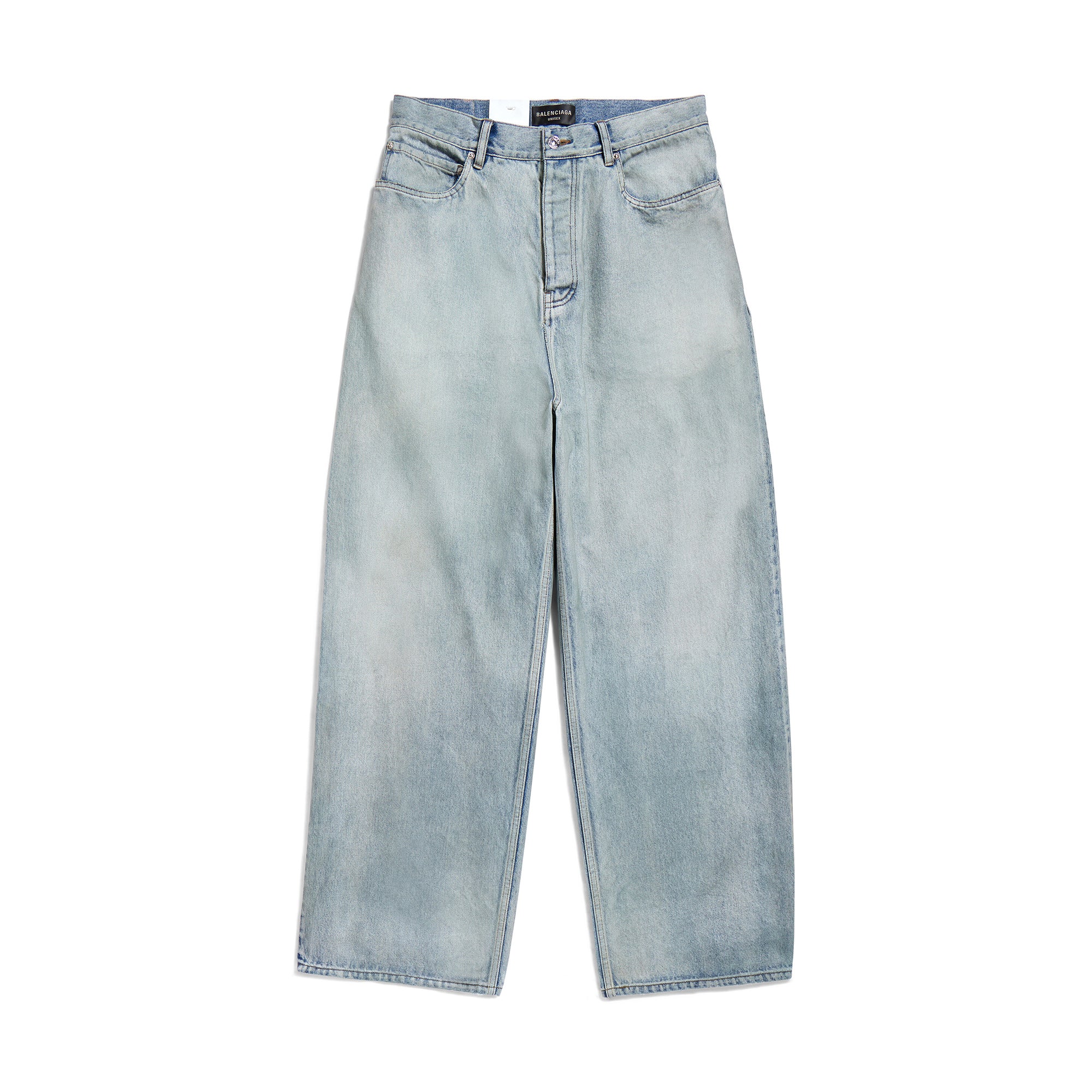 Denim Size Sticker Baggy Men's And Women's Spring And Fall Washed Single Breasted Loose Fit Denim Jacket Jeans Pants Suit Set #98772