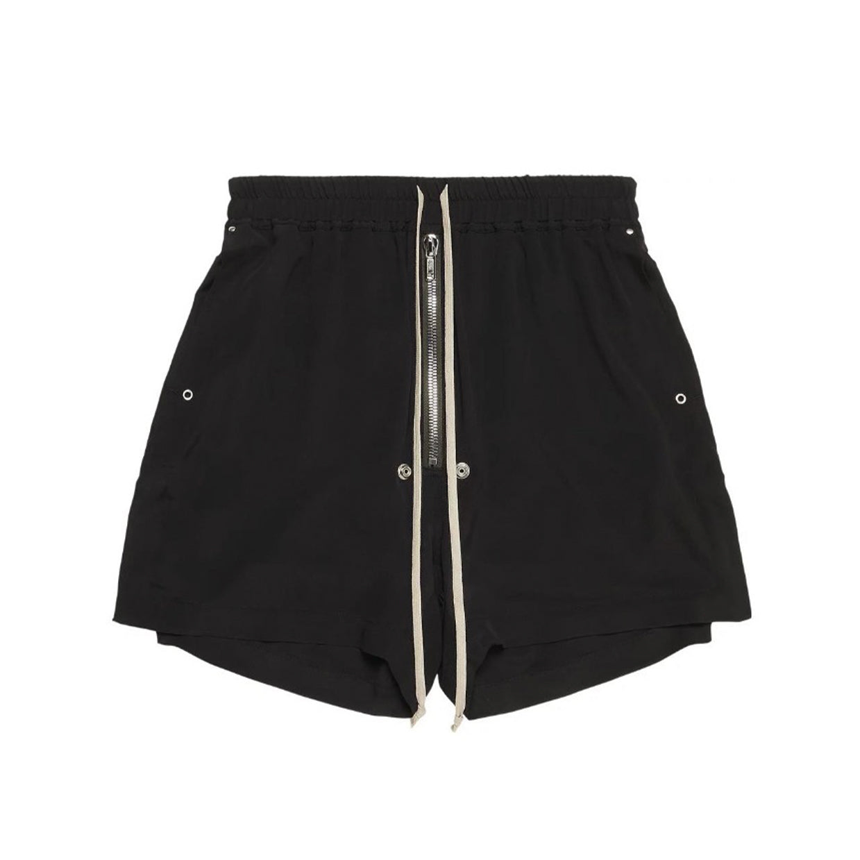 DRKSHDW Men Women Summer Black Zipper Elastic Drawstring Casual Straight Fit Shorts Ngvp #8835