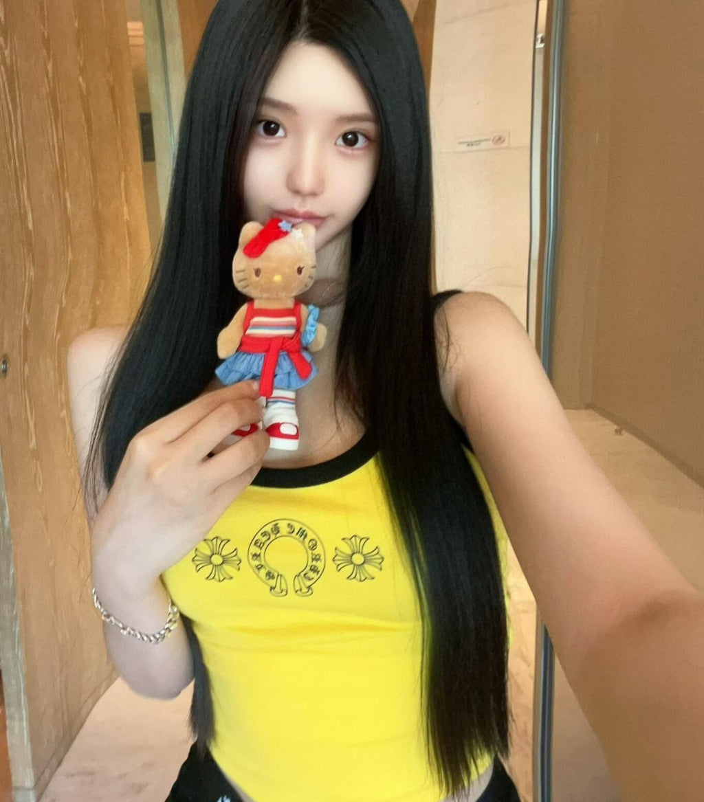 Women's Summer Fashion Casual Solid Color Logo Pattern Printed Pullover Tank Top Vest #78336