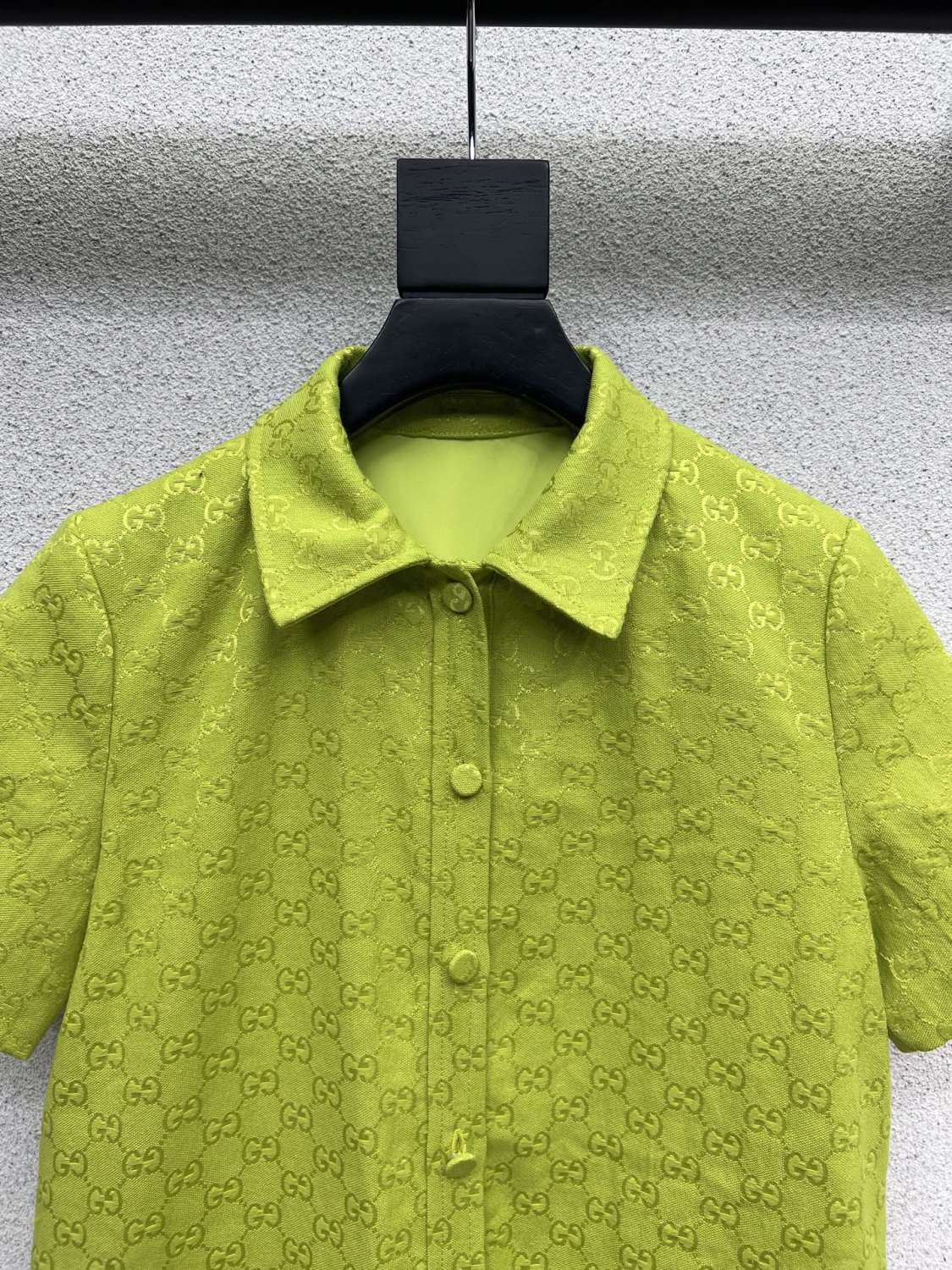 Women's Spring/Summer Monogram Printed Solid Colour Short Sleeve Single Breasted Jumpsuit #76664