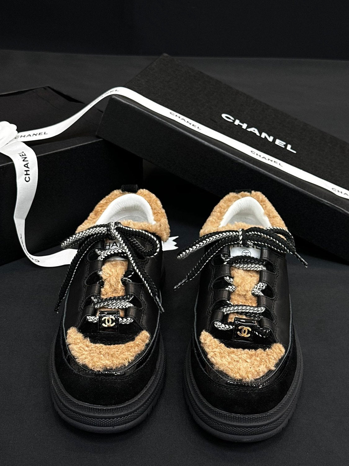 CC Women's Autumn/winter Color-Block Classic Fashion Round Toe Lace-up Low-top Leather Casual Shoes #78123