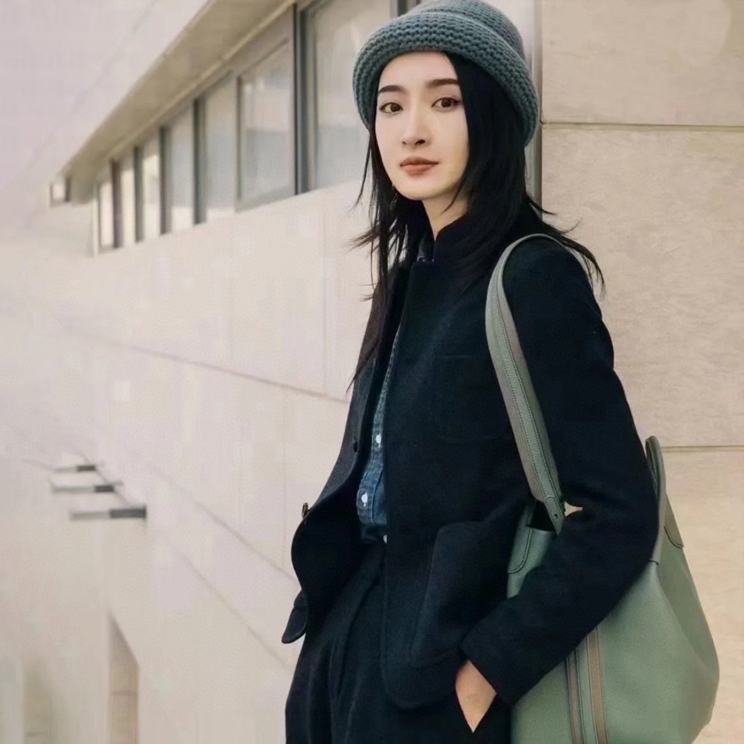 Women's Fall And Winter Retro Collar Single-breasted Wool Suit Fashion Casual Jacket  Ngvp #8944