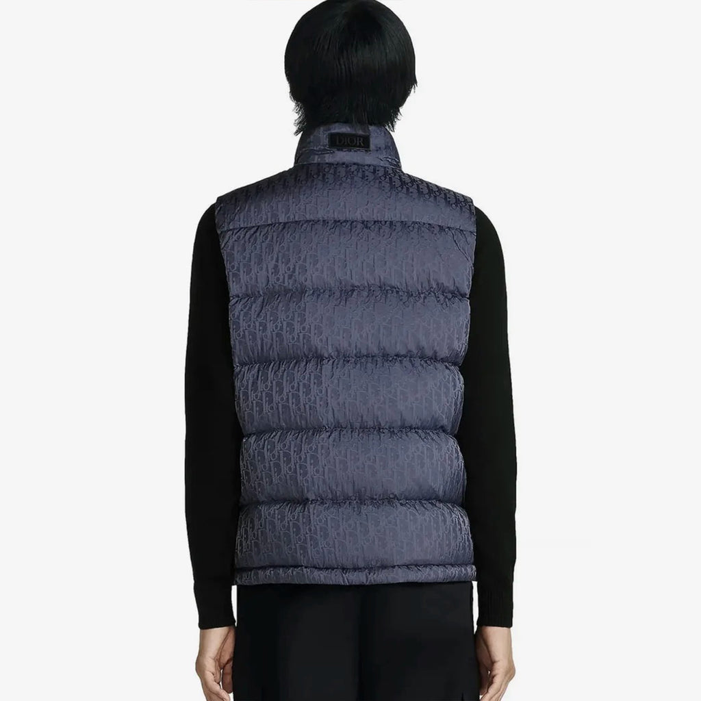 Oblique Sleeveless Down Jacket Zip Puffer Vest Men's Autumn And Winter Fashion Trend Sleeveless Warm Jacket #96497