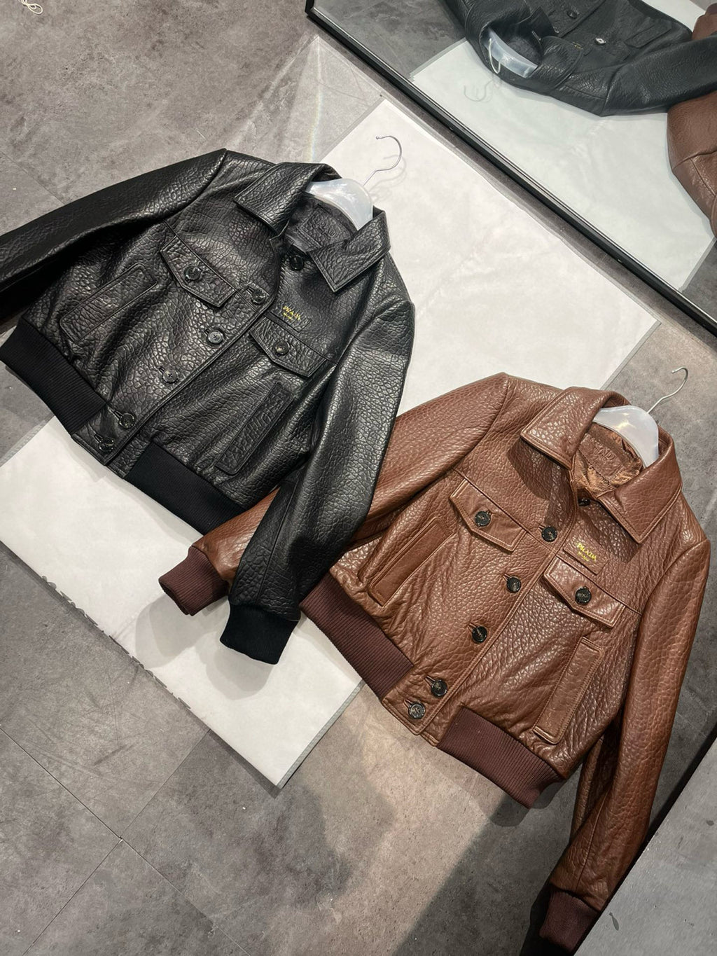 Women's Winter Solid Color Single Breasted Long Sleeve Lapel Lambskin Jacket #98533