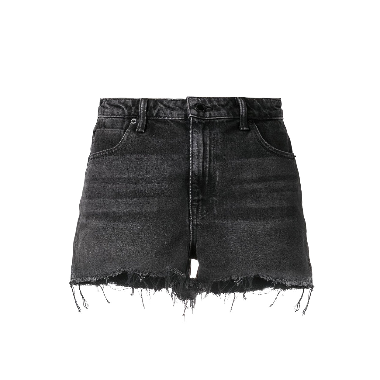 Women's Summer Washed Solid Colour Worn Raw Edge Denim Shorts #76852
