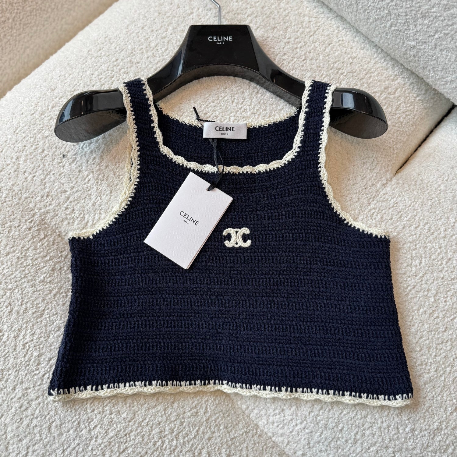 Women's Summer Fashion Casual Square Neck Sleeveless Handmade Crochet Vest #79293