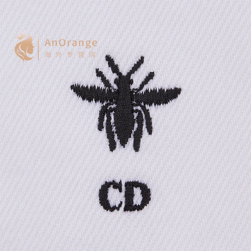 Women's Spring Summer Logo Letter Printed White Single Breasted Denim Jacket #72762