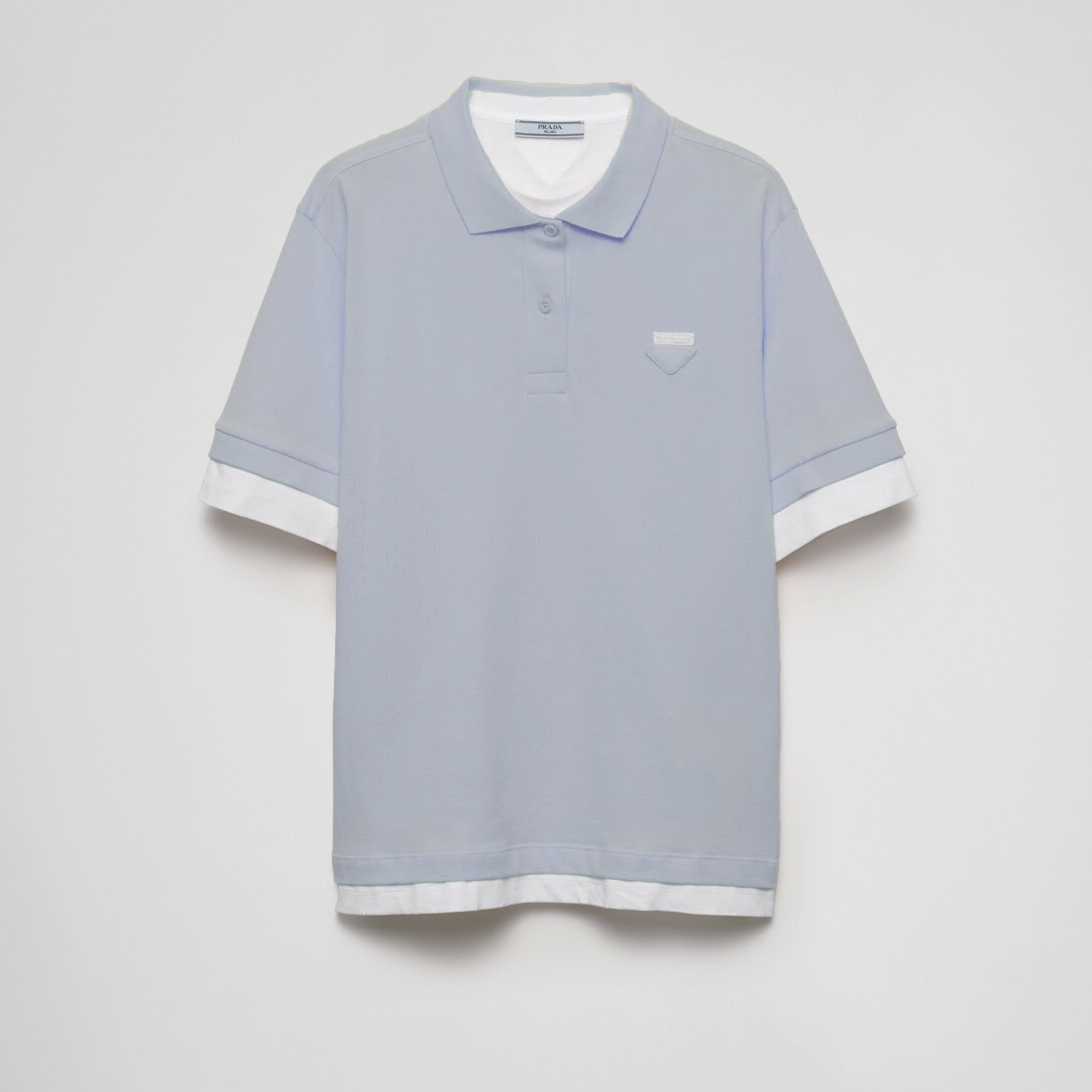 Women's Spring And Summer Color Blocking Polo Short-sleeved Fake Two-piece Top Fashion Casual T-shirt Ngvp #8776