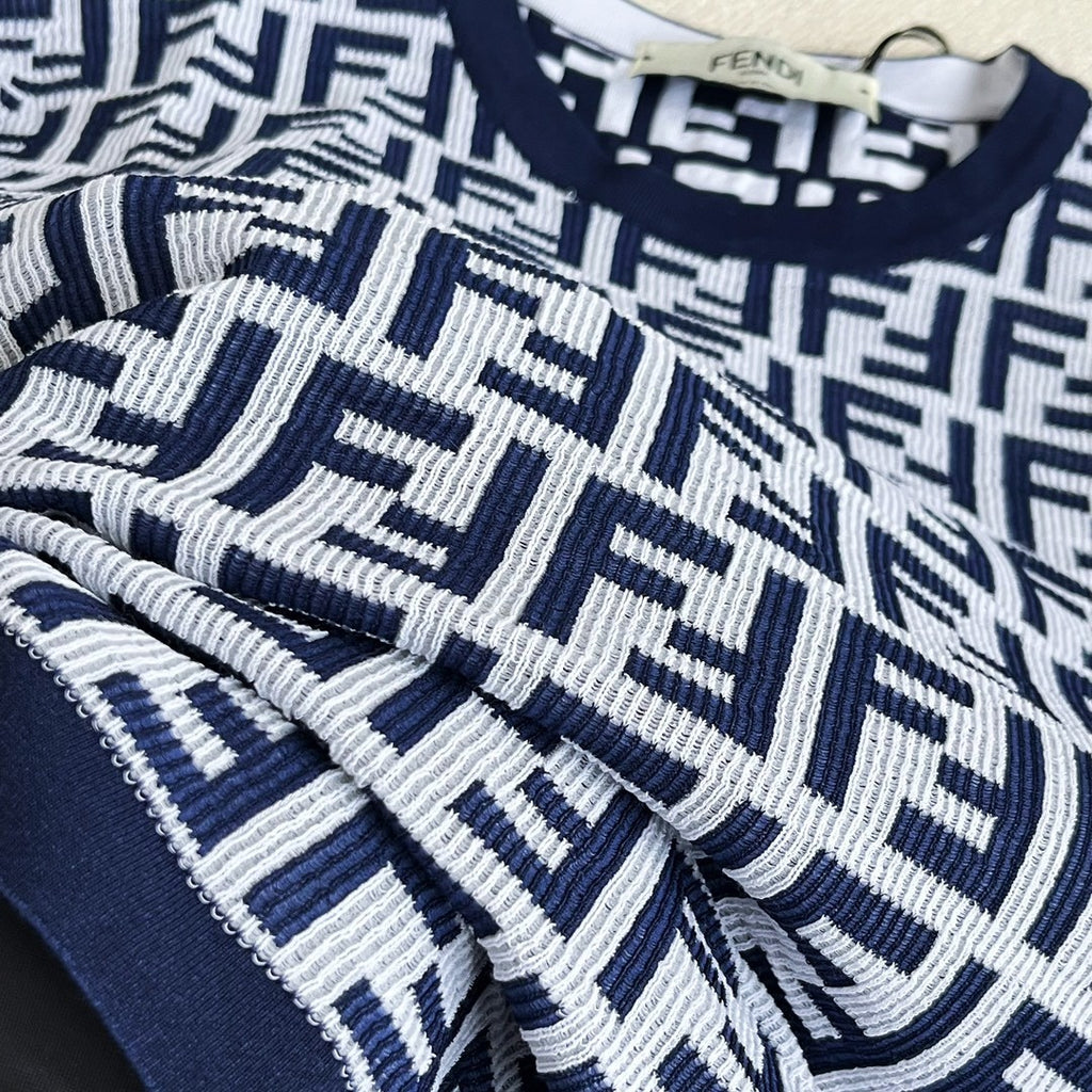 Women's Summer Blue Letter Printed Cotton Short Sleeve T-Shirt #73432