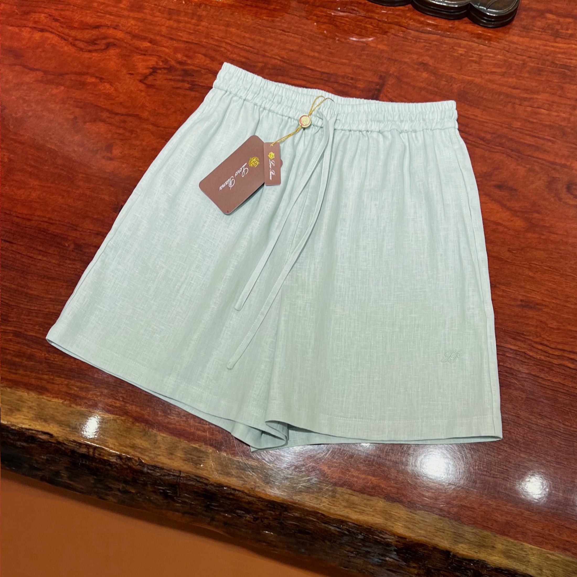 Angelo Women's Bermuda Large Shorts Spring And Summer Pure Colour Fashion Temperament Linen Elastic Waist Drawstring Shorts Pants Ngvp #1612