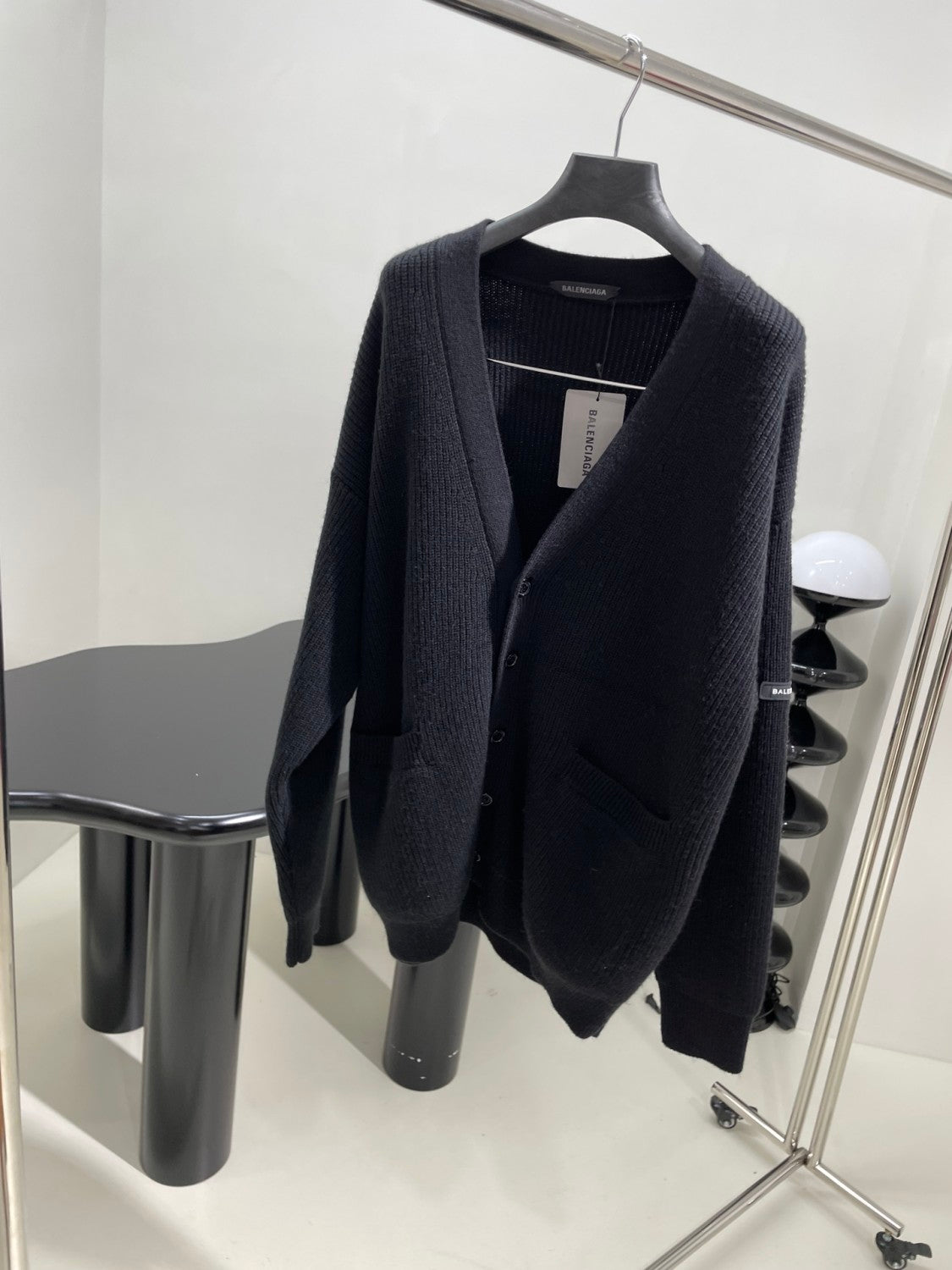 Men's And Women's Spring/Fall Fashion Casual Solid Color V-Neck Single Button Long-Sleeve Drop Shoulder Knit Cardigan #78612