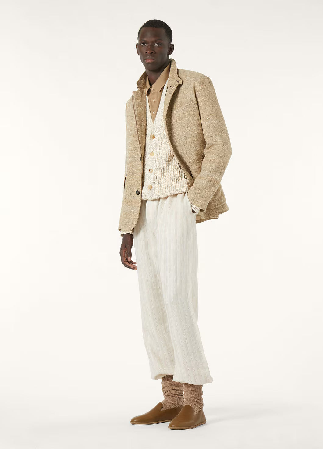 LP Meina Men's Cardigan Cotton V-neck Fashion Temperament Single-breasted Knitted Cardigan Fall And Winter Casual Comfortable Knitwear Ngvp #2482