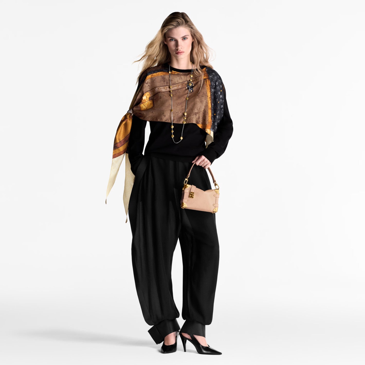 Women's Spring And Autumn Crew Neck Irregular Wool Silk Neck Scarf Knit Trunk Insert Pullover Sweatshirt #76325