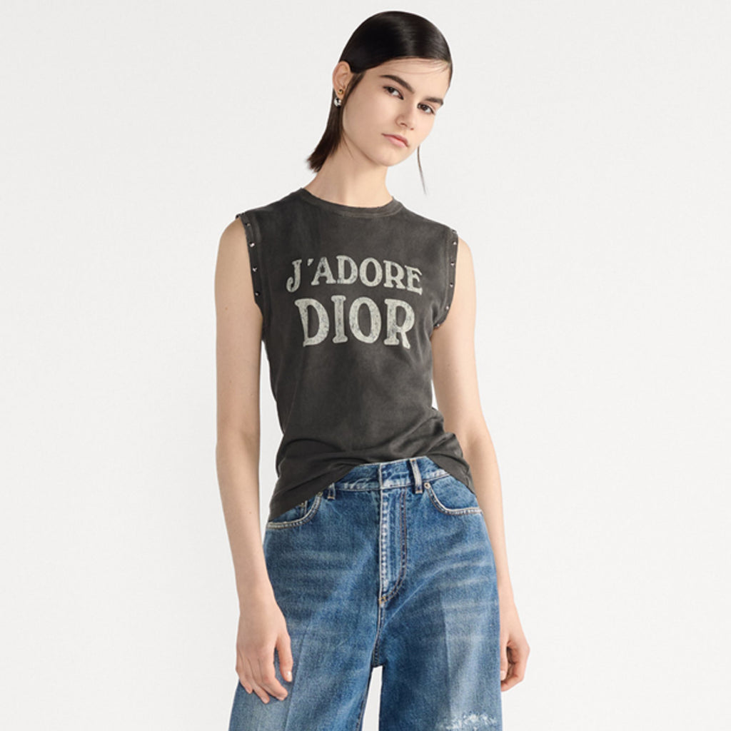 Women's Summer Fashion Casual Solid Color Cotton Letter Sleeveless Tank Top Vest #78537