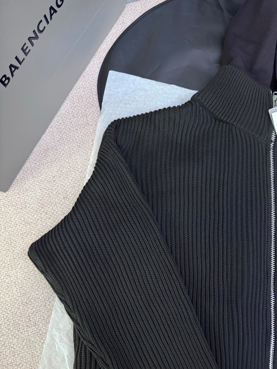 Men's Spring/Fall Fashion Hooded Zipper Knit Cardigan with Fake Two Piece Panel Design Cardigan #78736