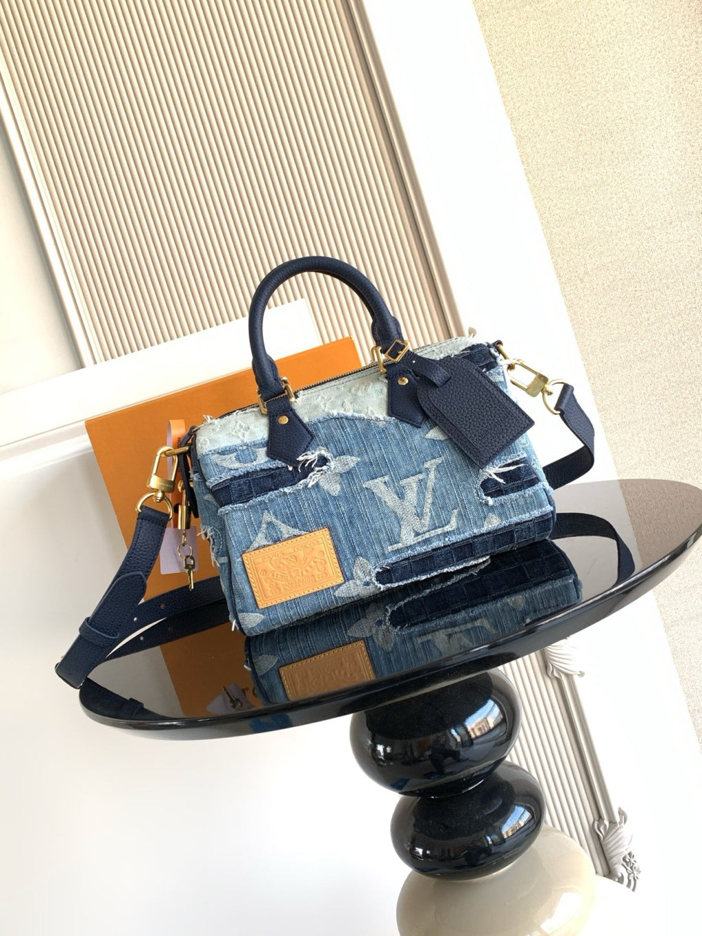 Men's Denim patchwork Premium 163c01 dynamic chip Shoulder bag Handbag Bags M15276 #193727