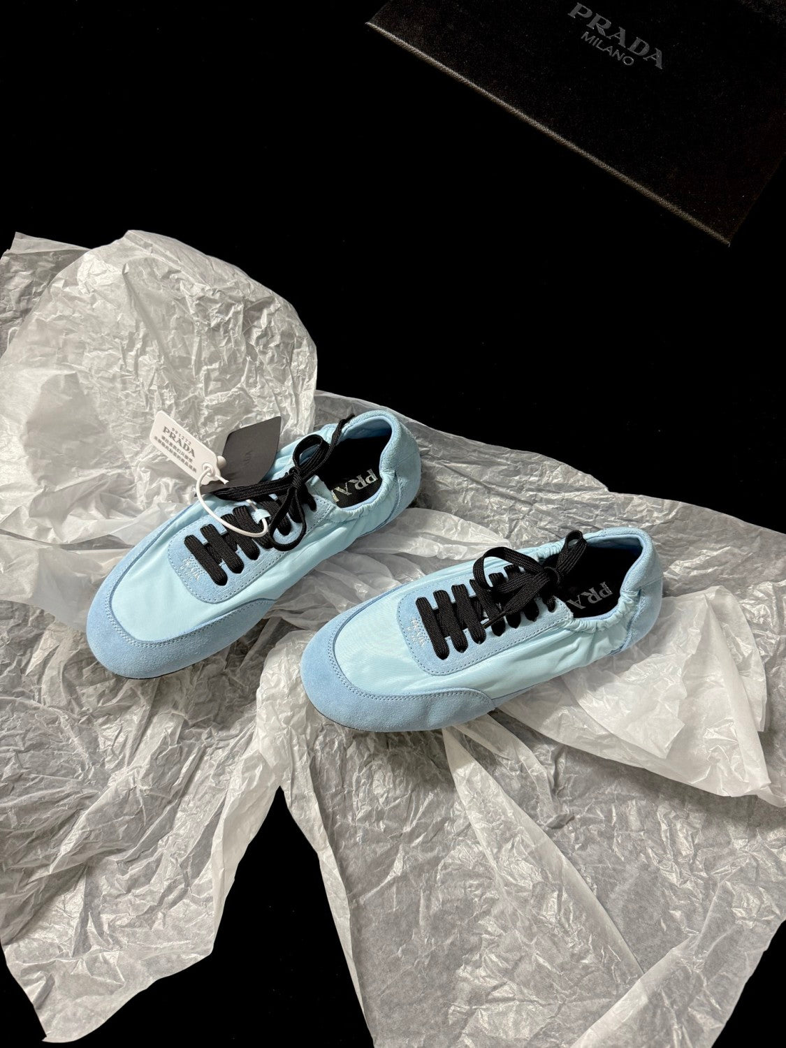 PR Women's Solid-color Nylon Fabric And Suede Low-top Lace-up Training Shoes #77759