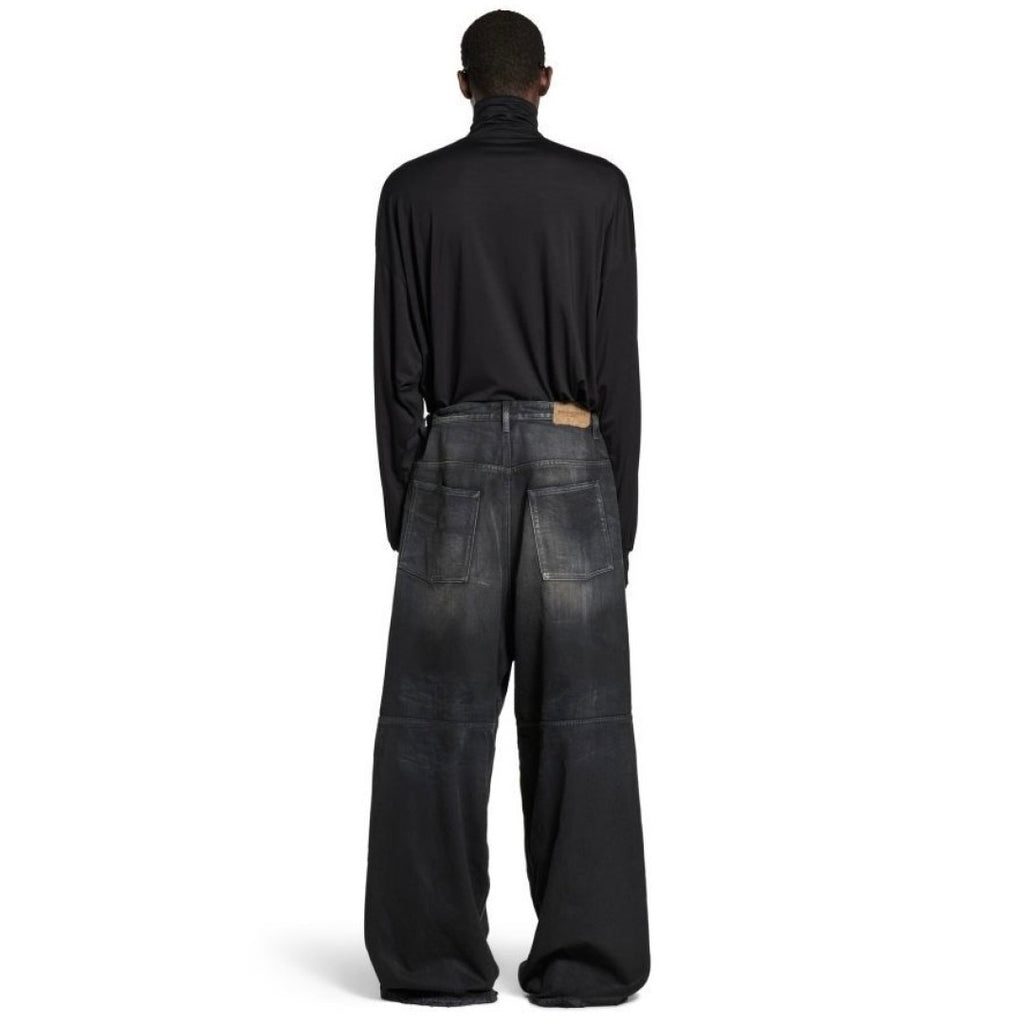 BLCG 2025ss Men's Loose Fit Waxed Denim Jeans Long Pants Trousers #82551A