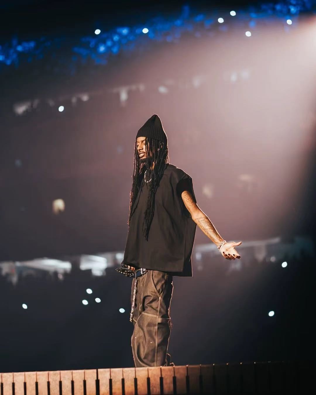 Opium Yvl Style Playboicarti Black Canvas os Fit Loose Solid Color Vest tee Men's Spring/Summer Fashion Trend High Street T-Shirt Ngvp #2411