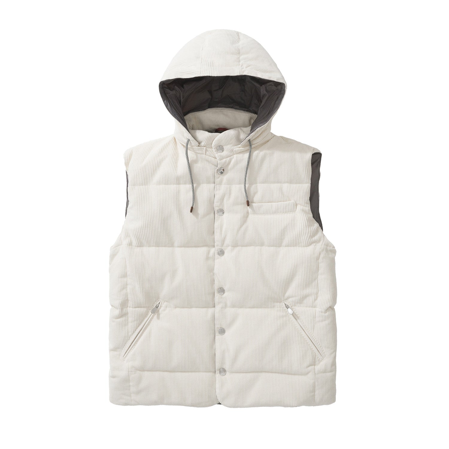 BC Men's Fall And Winter Single-Breasted Hooded Solid Color Fitted Down Vest Jacket #81185