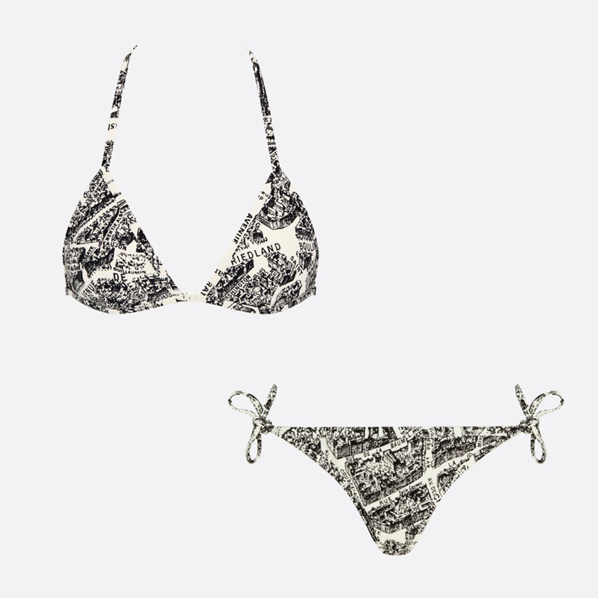 Women's Summer Plan de Paris Printed Sexy Bikini Top Bottom Swimsuit Ngvp #8689