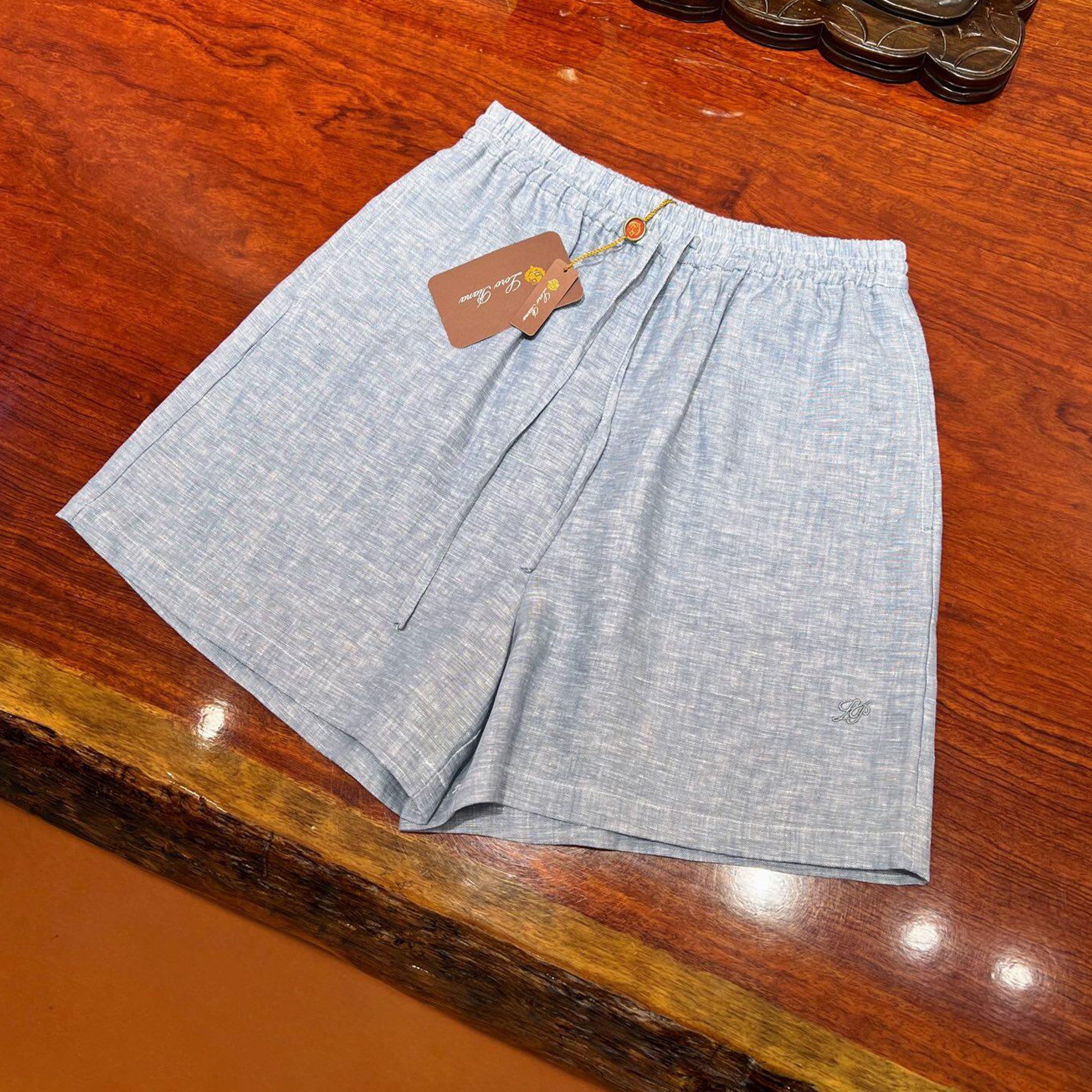 Angelo Women's Bermuda Large Shorts Spring And Summer Pure Colour Fashion Temperament Linen Elastic Waist Drawstring Shorts Pants Ngvp #1612