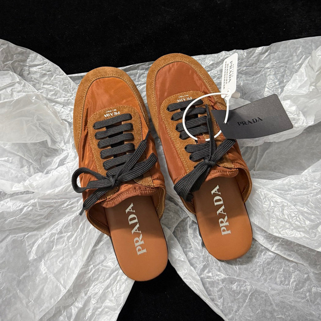 PR Women's Solid-color Nylon Fabric And Suede Low-top Lace-up Training Shoes #77761